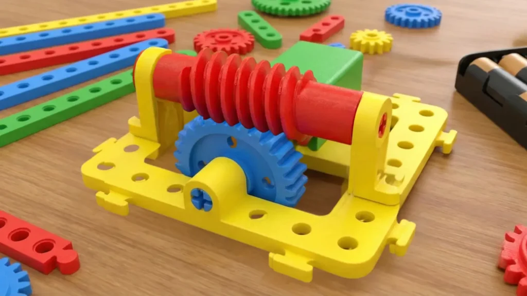 Worm gear also used to reduce rpm of a motor