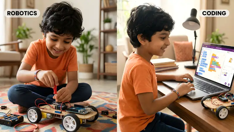 Robotics vs coding for kids - comparing hardware and software learning